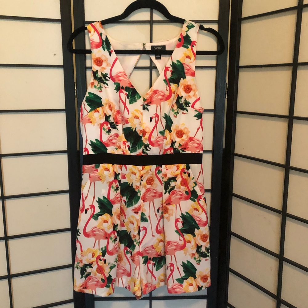 Nicole Miller Flamingo Romper